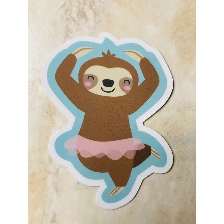 0284 Sloth in Tutu Sticker