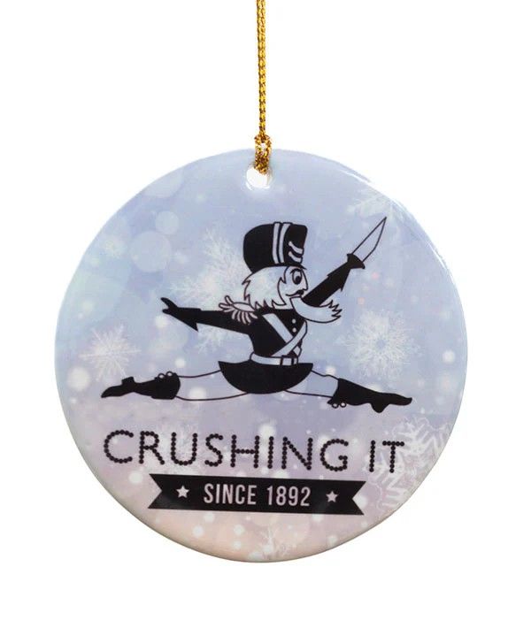 Nutcracker Glass Ornament, Attribute: Crushing It