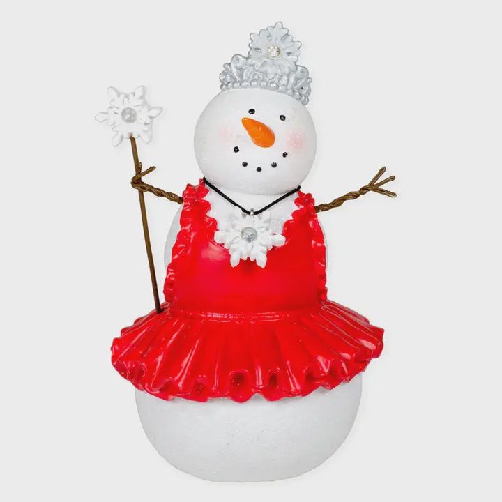 Resin Ballet Snowman Decor