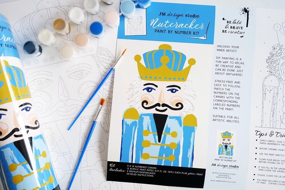 Nutcracker Paint by Number, Color: Blue