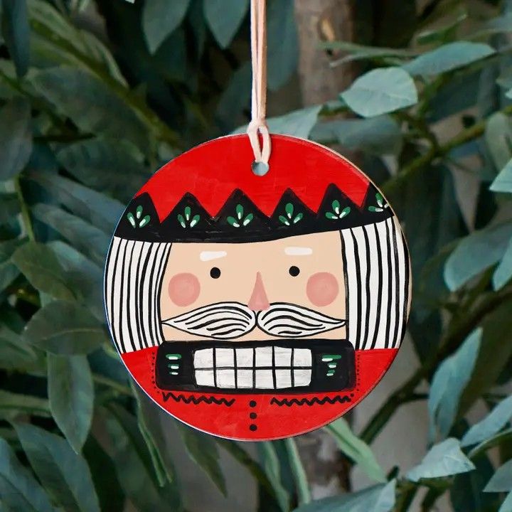 Nutcracker Red Wooden Ornament
