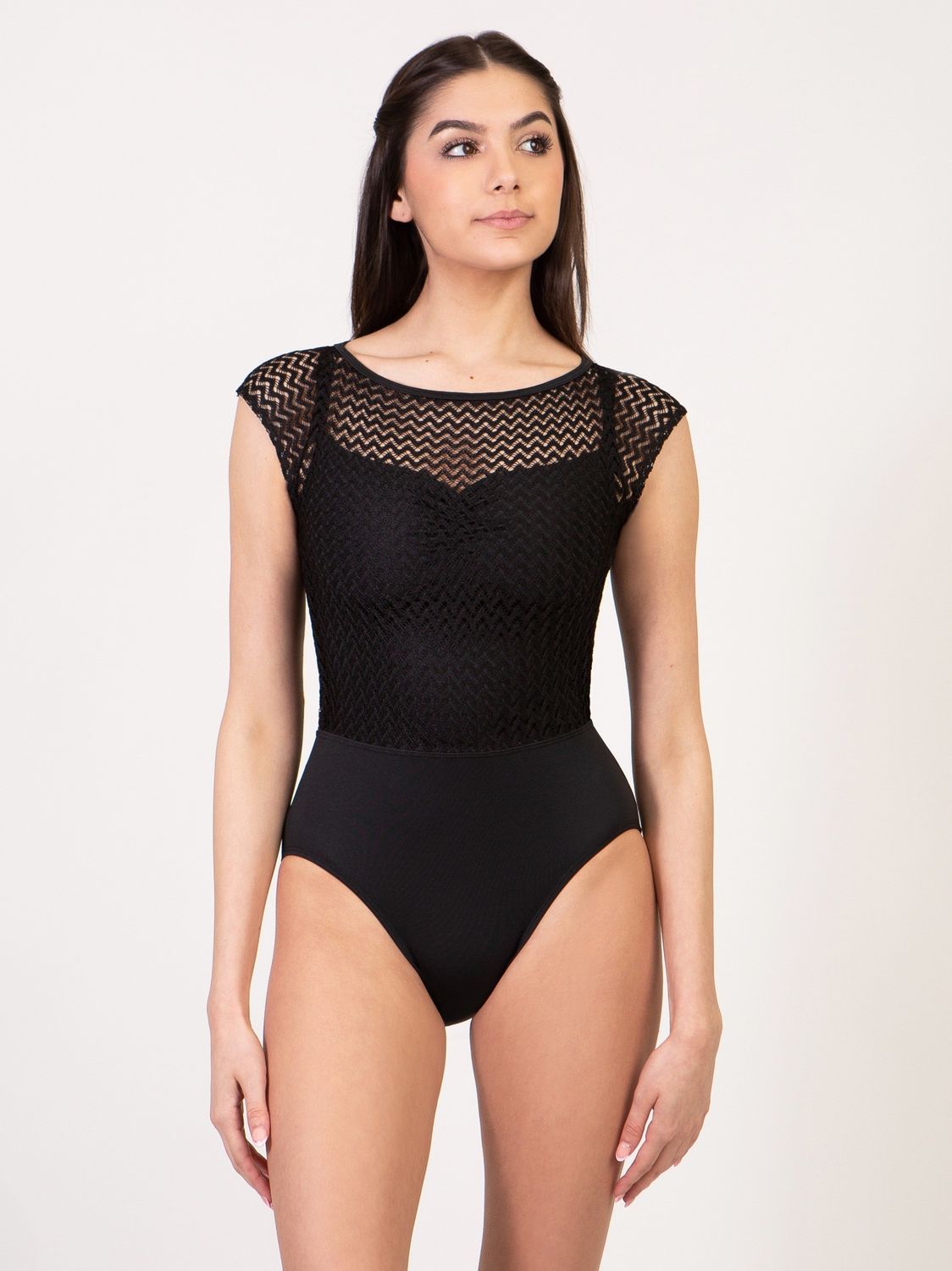 2690A Woodstock Overlay Cap Sleeve Leotard