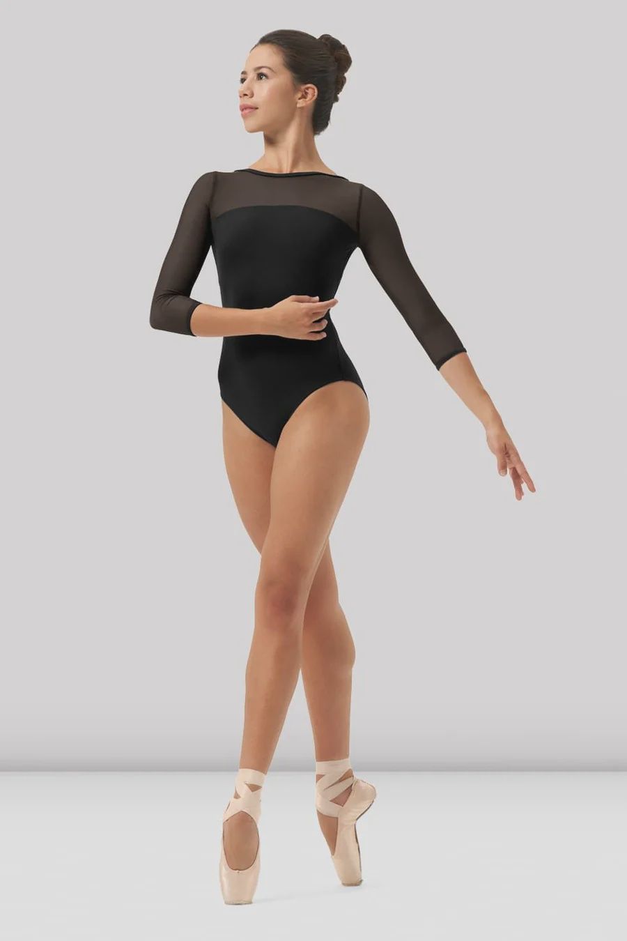 M1022LM Strap Back 3/4 Sleeve Leotard