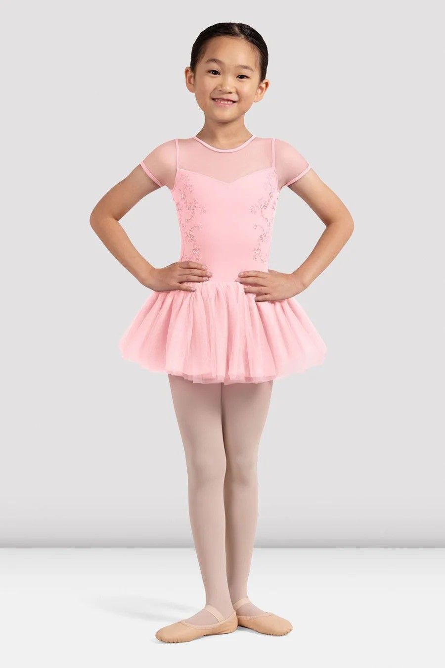 CL4232 Embroidered Cap Sleeve Leotard