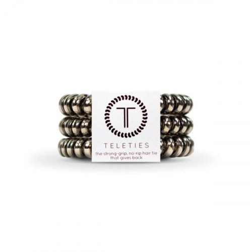 Teleties 3-pack - Small, Color: Moon...Gunmetal
