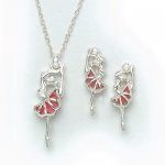 5504 Pink Dancer Necklace and Earring Set