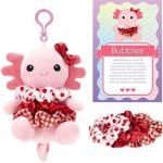 6351 Scrunch Box Axolotl Plush Bag Tag