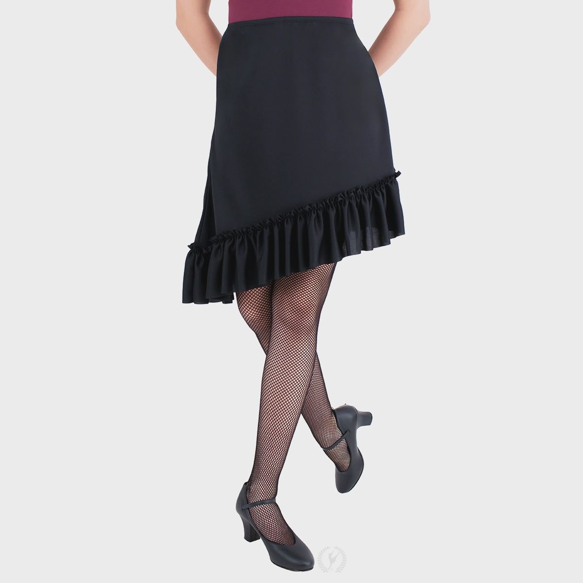 13672 Women&#39;s Ruffle Hem A-Line Ballroom Skirt