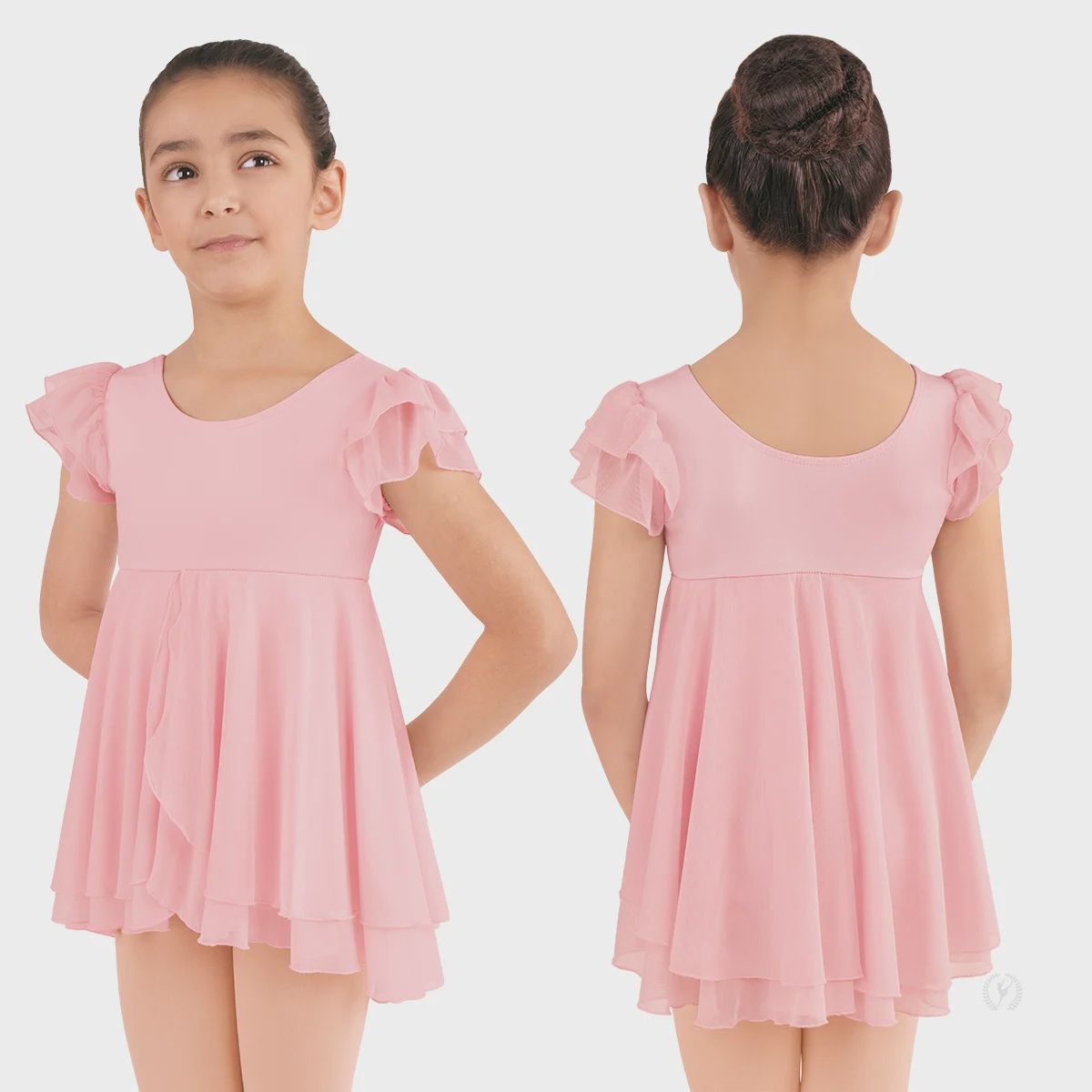 41449 Girls Mesh Flutter Dress