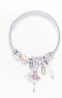 2757 Dance Charm Bracelet, Color: Pink