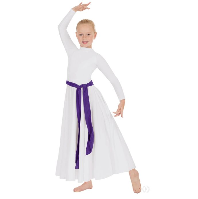 13847C Child High Neck Dress