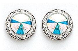 2712PCr Crystal Post Earrings
