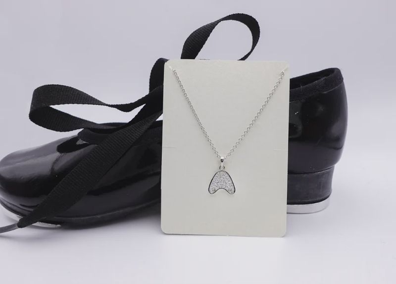 ADS544 Silver Tap Shoe Necklace