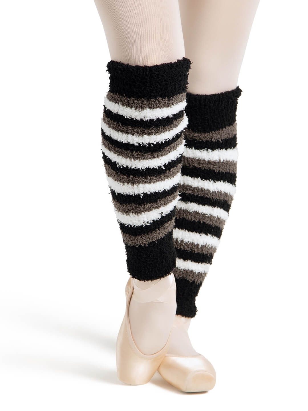 CK10984W Harmonie 18&quot; Striped Pamper Legwarmer, Color: Gray Stripe