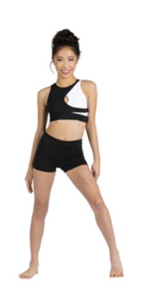 25300c Lulu Tank, Color: BLK/WHT, Size: 6x-7