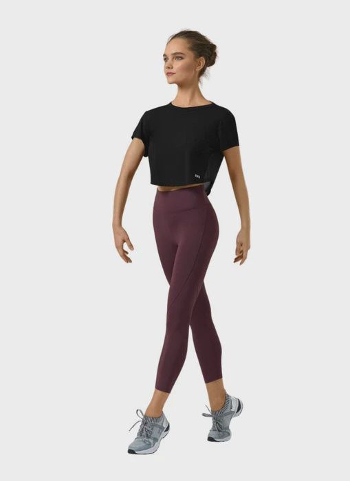 Z9352 Mesh Back Logo Crop Tee