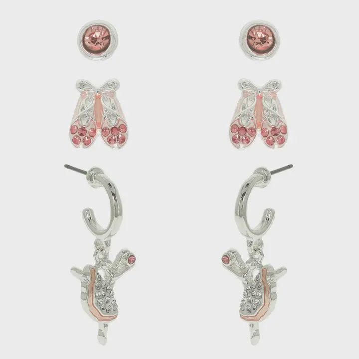 Ballet Theme Stud Earring Set