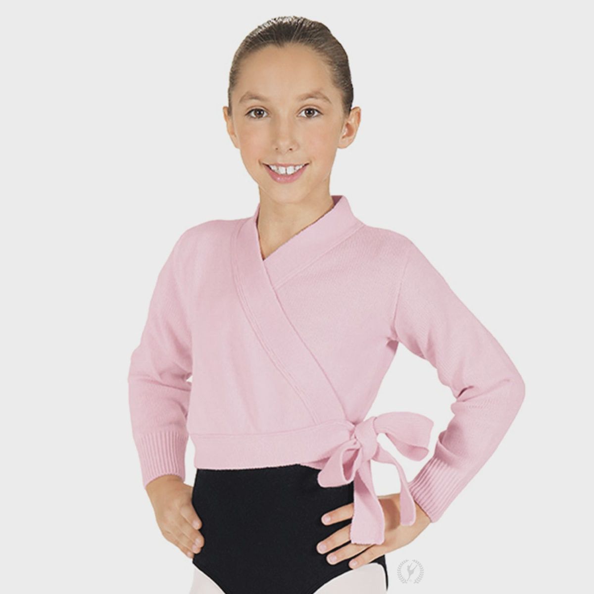 72523c Girls Soft Knit Wrap Ballet Sweater, Color: Pink, Size: Small