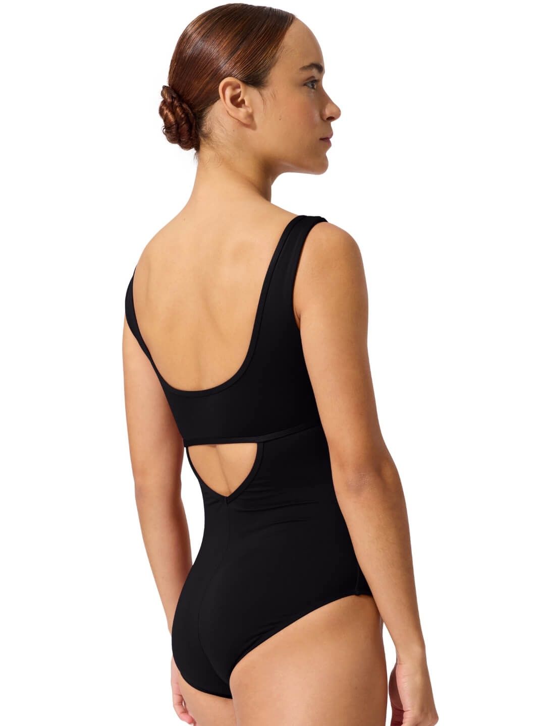 F12711W Noisette Tank Leotard, Color: Black, Size: Petite (X-Small)