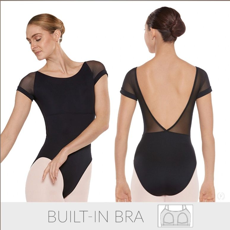 41420 Mesh Cap Sleeve Leotard