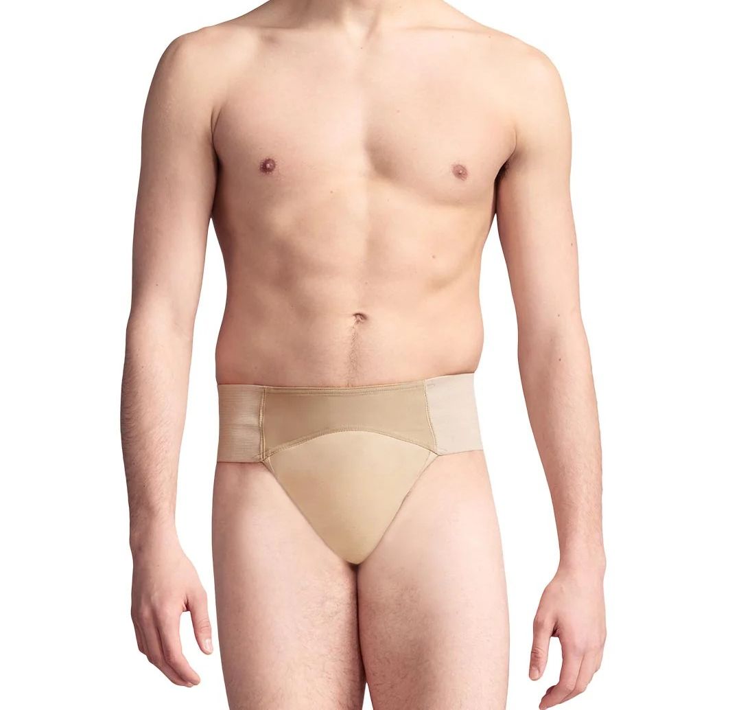 N5930 Men's Thong Dance Belt, Color: NAT, Size: XL