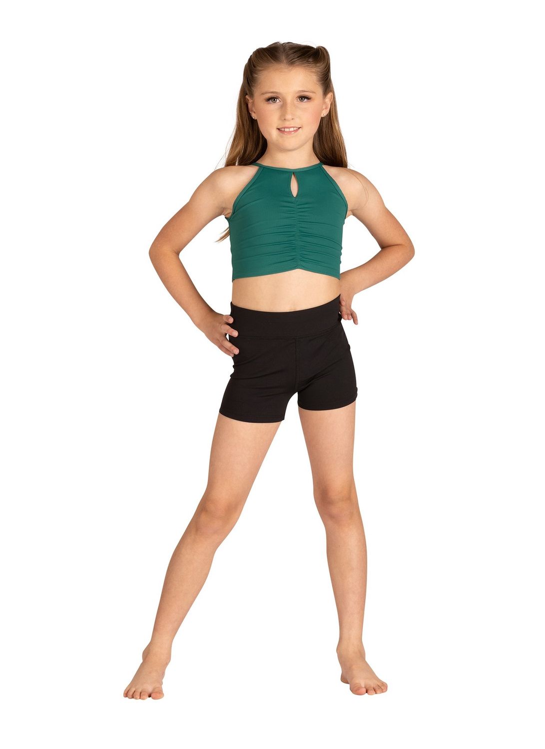24306C Donna Halter Top, Color: Malachite Green, Size: 8-10