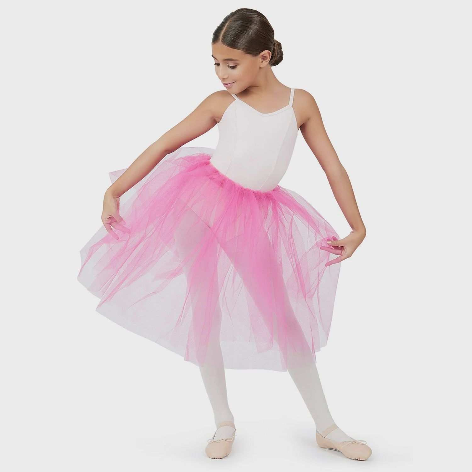 9830C Girls 20" Romantic Tutu, Color: Hot Pink