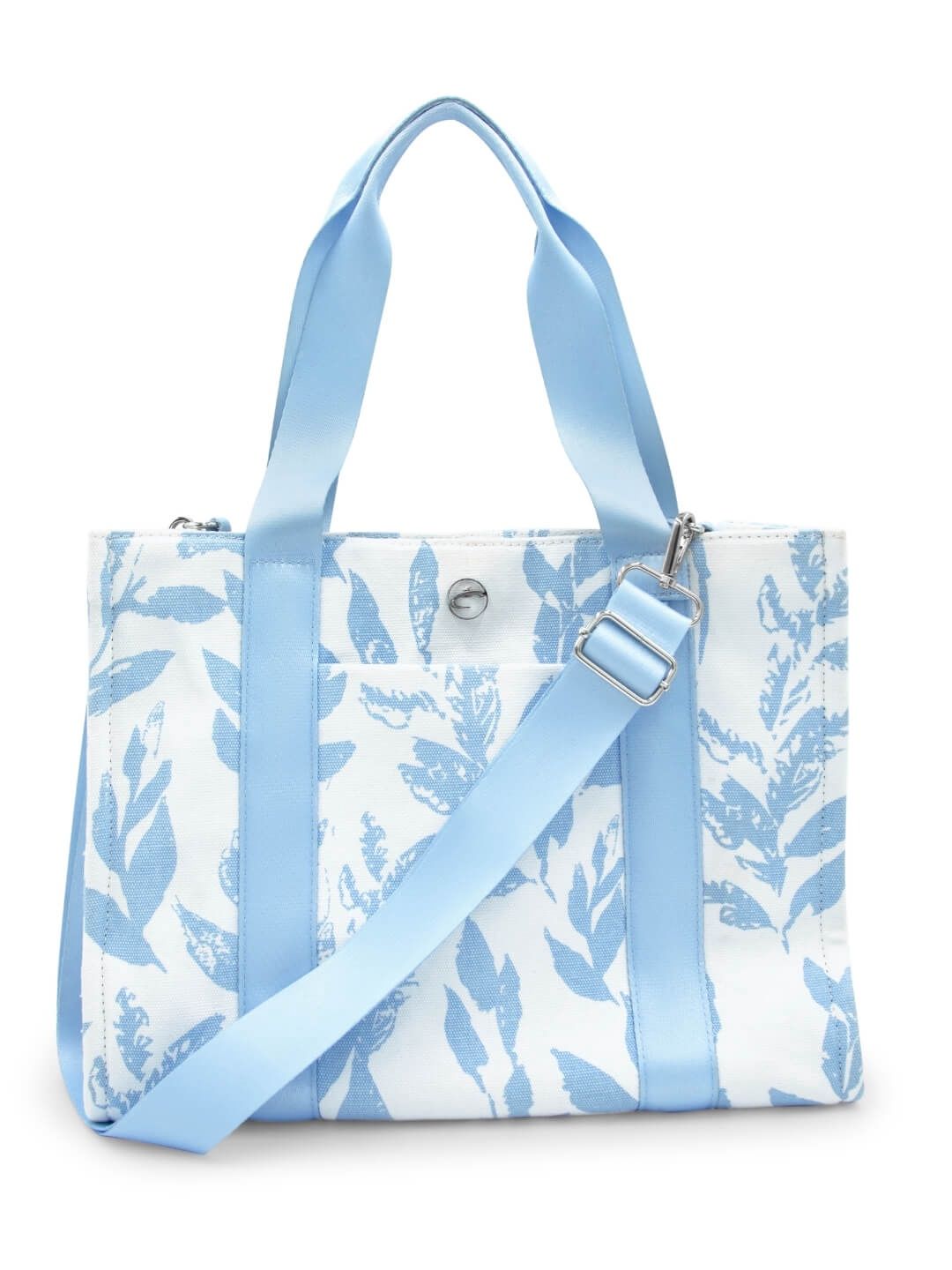 B316 Soho Canvas Tote, Color: Blue Floral