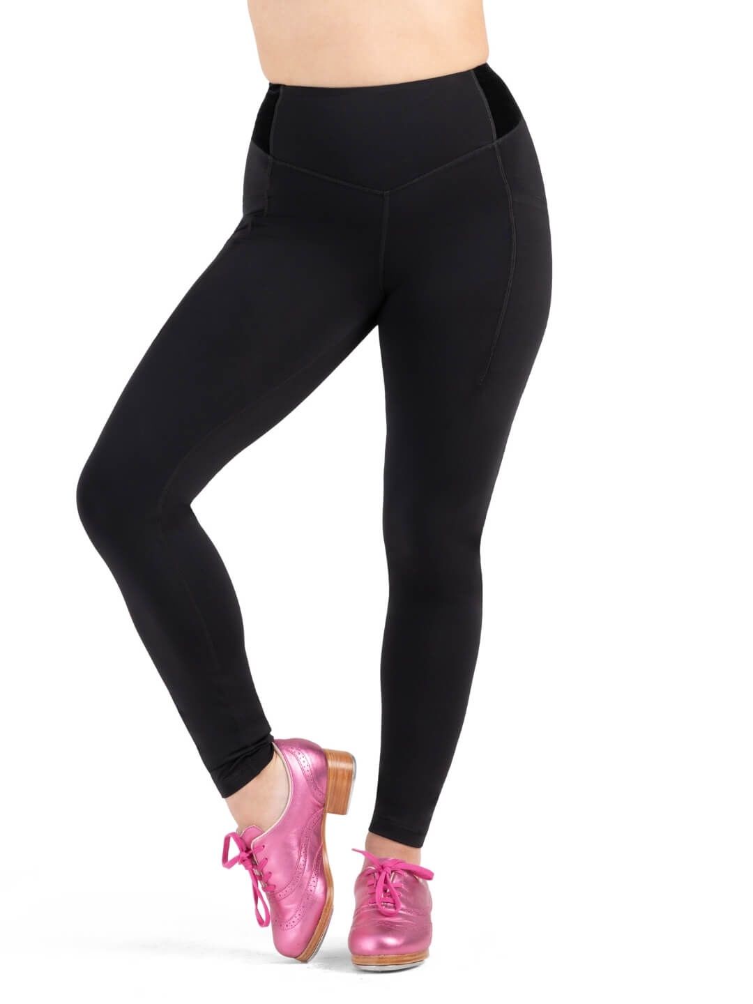 12238W Velvet Forest Oak Legging, Color: Black, Size: Petite (X-Small)