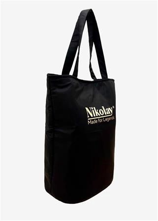 ND0201N Large Tote Bag with Side Zip Pocket, Color: Black