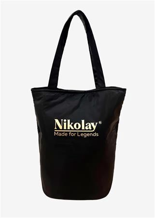 ND0201N Small Tote Bag with Side Zip Pocket, Color: Black
