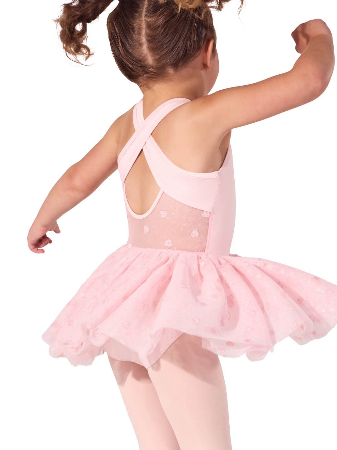 F13011C Heart Shine Dress, Color: Pink, Size: Toddler