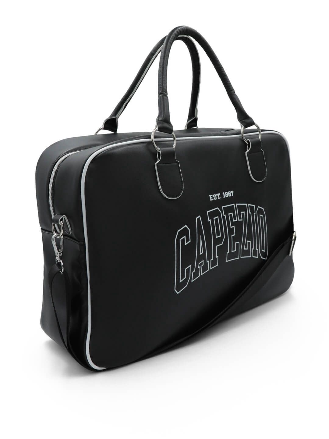 B345 Jet Setter Weekender, Color: Black/White