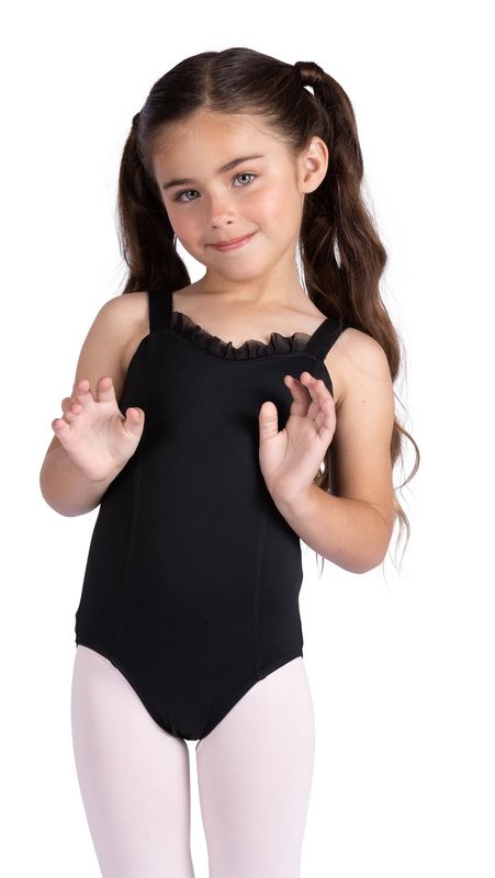 26112C Ruffle Strap Cami Leotard