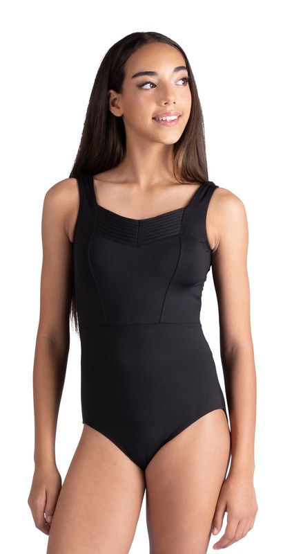 26115A Tank Leotard with Pleating