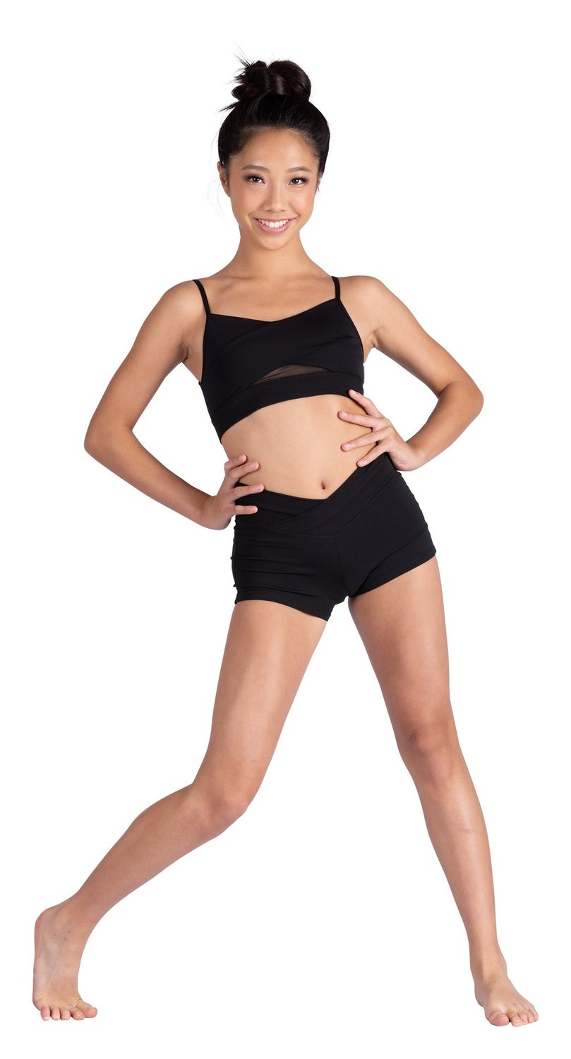 26301C Solid Color Camisole Top, Color: Black, Size: 4-6