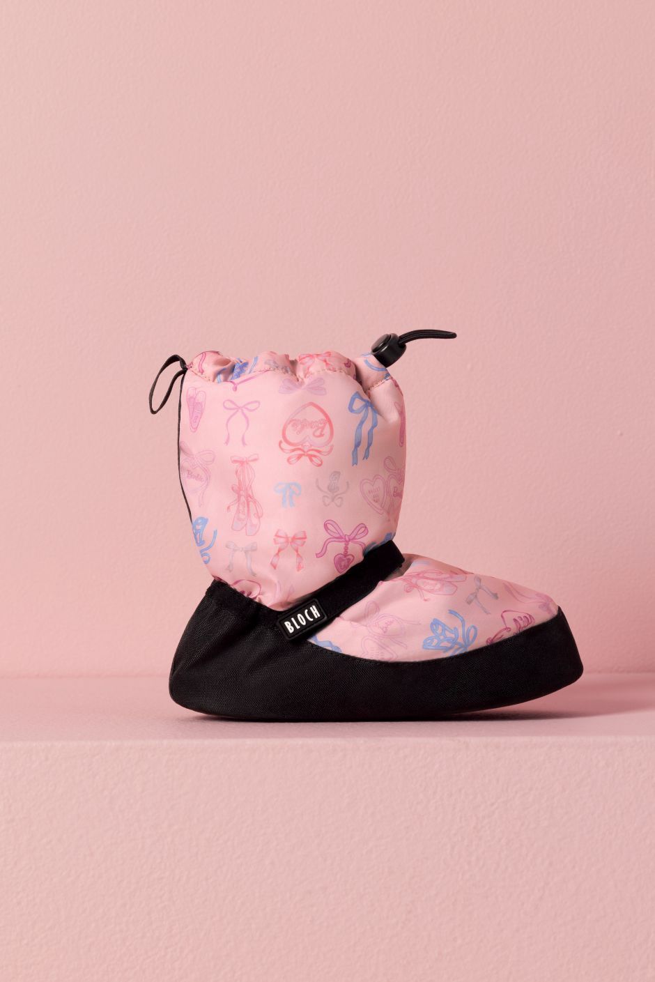 BAIM009KB Barbie Printed Warm Up Booties, Color: Candy Pink, Size: Small