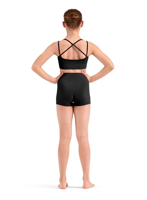 M90009C Embroidered High Waist Shorts