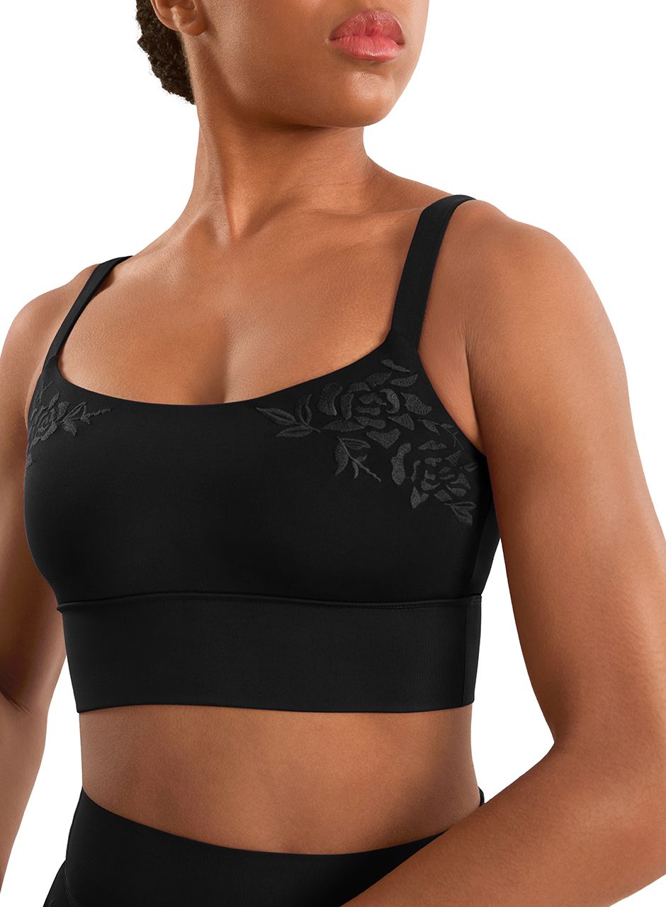 M30017L Embroidered Cami Crop Top