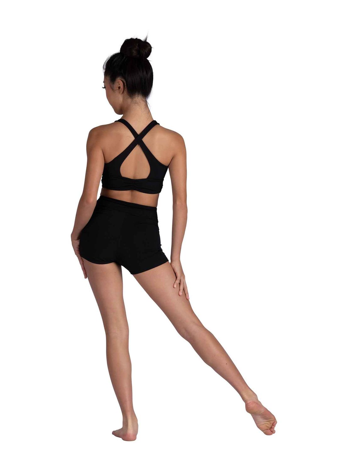 26304c Leighton Girls Cinched Halter Top, Color: Black, Size: 12-14