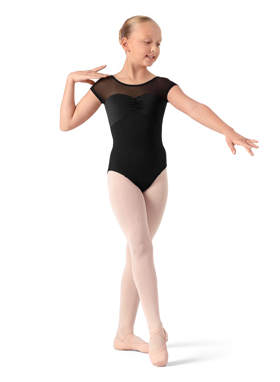 M20017C V-Neck Cap Sleeve Leotard