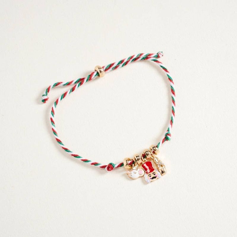 7.25" Nutcracker Ballet Christmas Pull Tie Bracelet