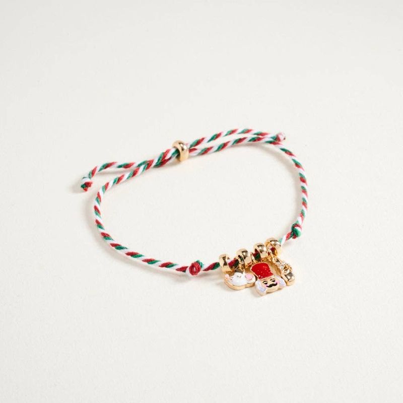 7.25" Nutcracker Ballet Christmas Pull Tie Bracelet
