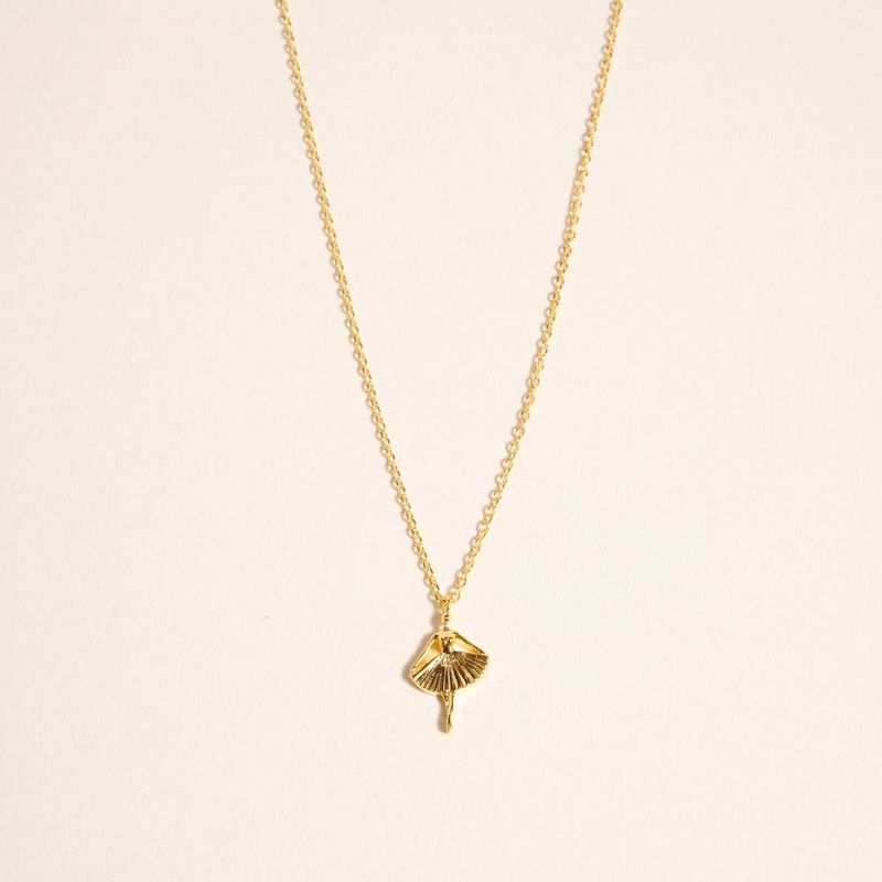 18K Gold Dipped Ballerina Ballet Necklace