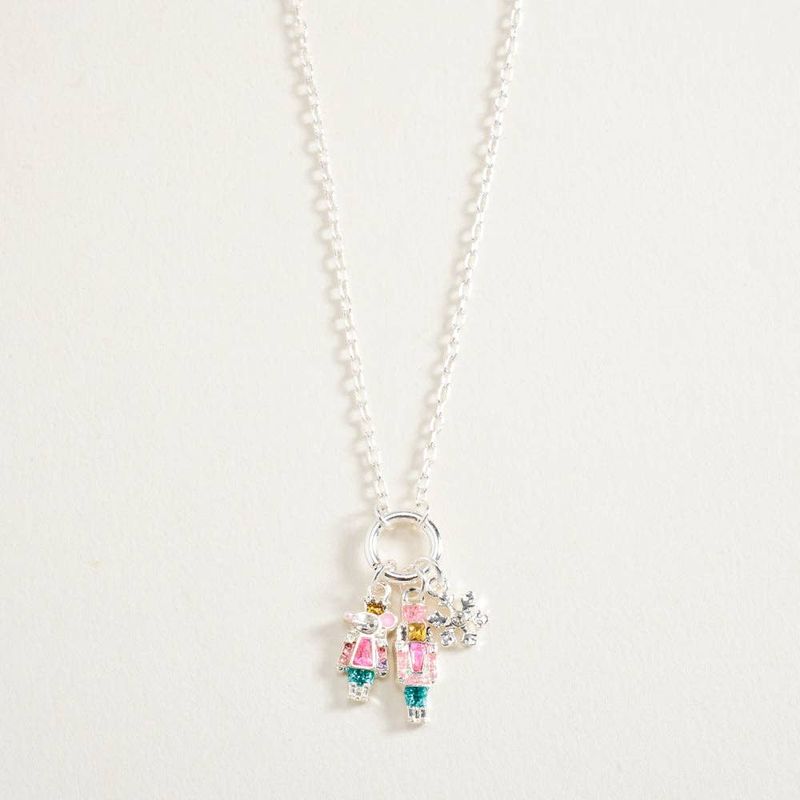 16" Nutcracker Mouse King Charm Cluster Chain Necklace