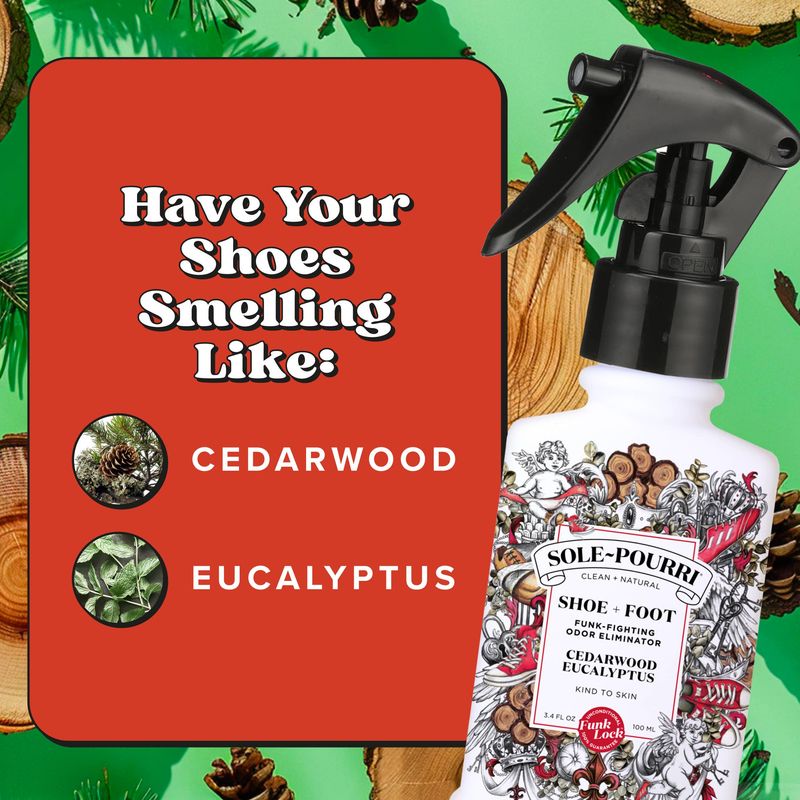 Sole~Pourri Shoe + Foot Odor Spray Cedarwood 10mL