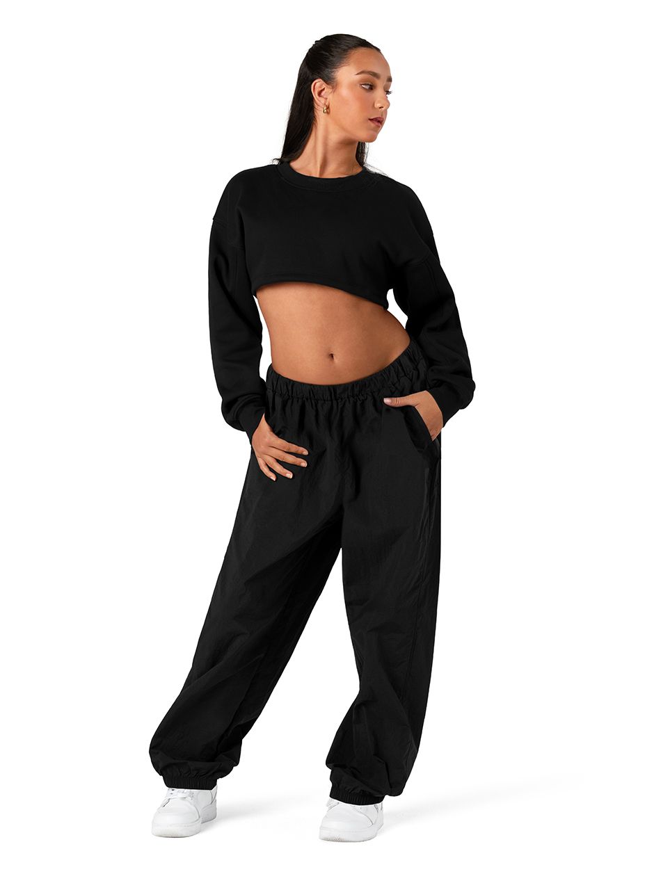 J55775G Cropped Bolero Sweatshirt, Color: Black, Size: 8