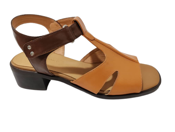 ROYAL LUXURY SANDALS - BROWN & TURMERIC