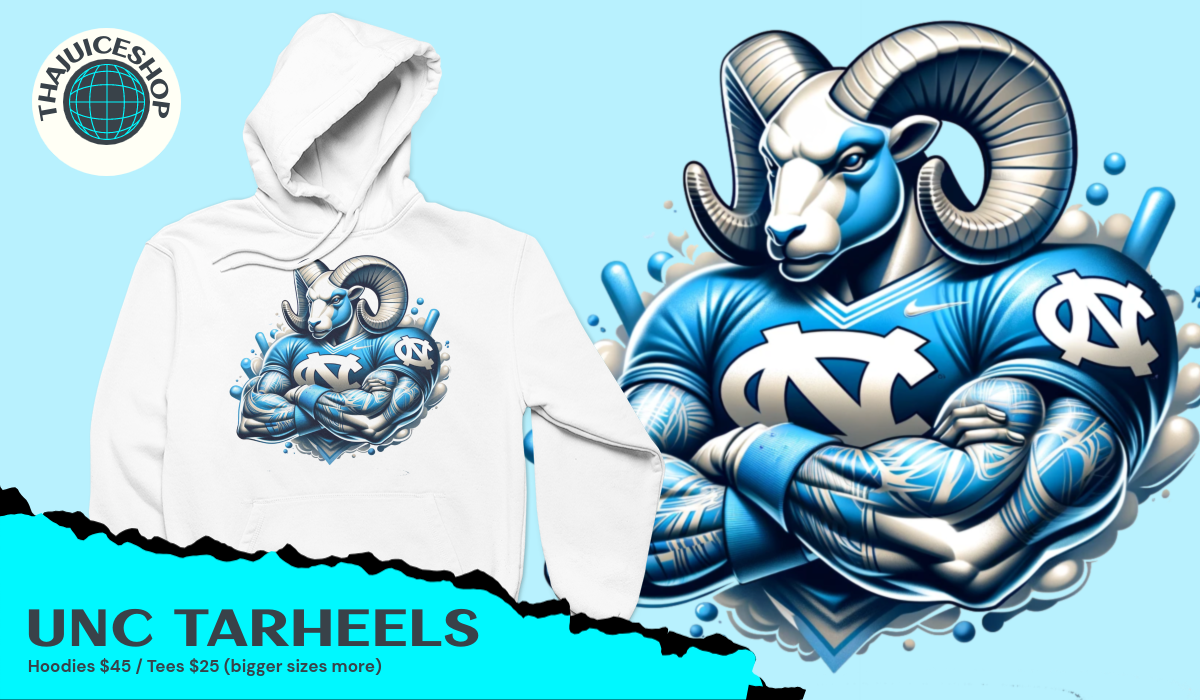 UNC Tarheel Mascot Hoodie