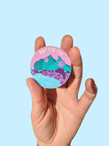 Mont Fesse- tits sticker 